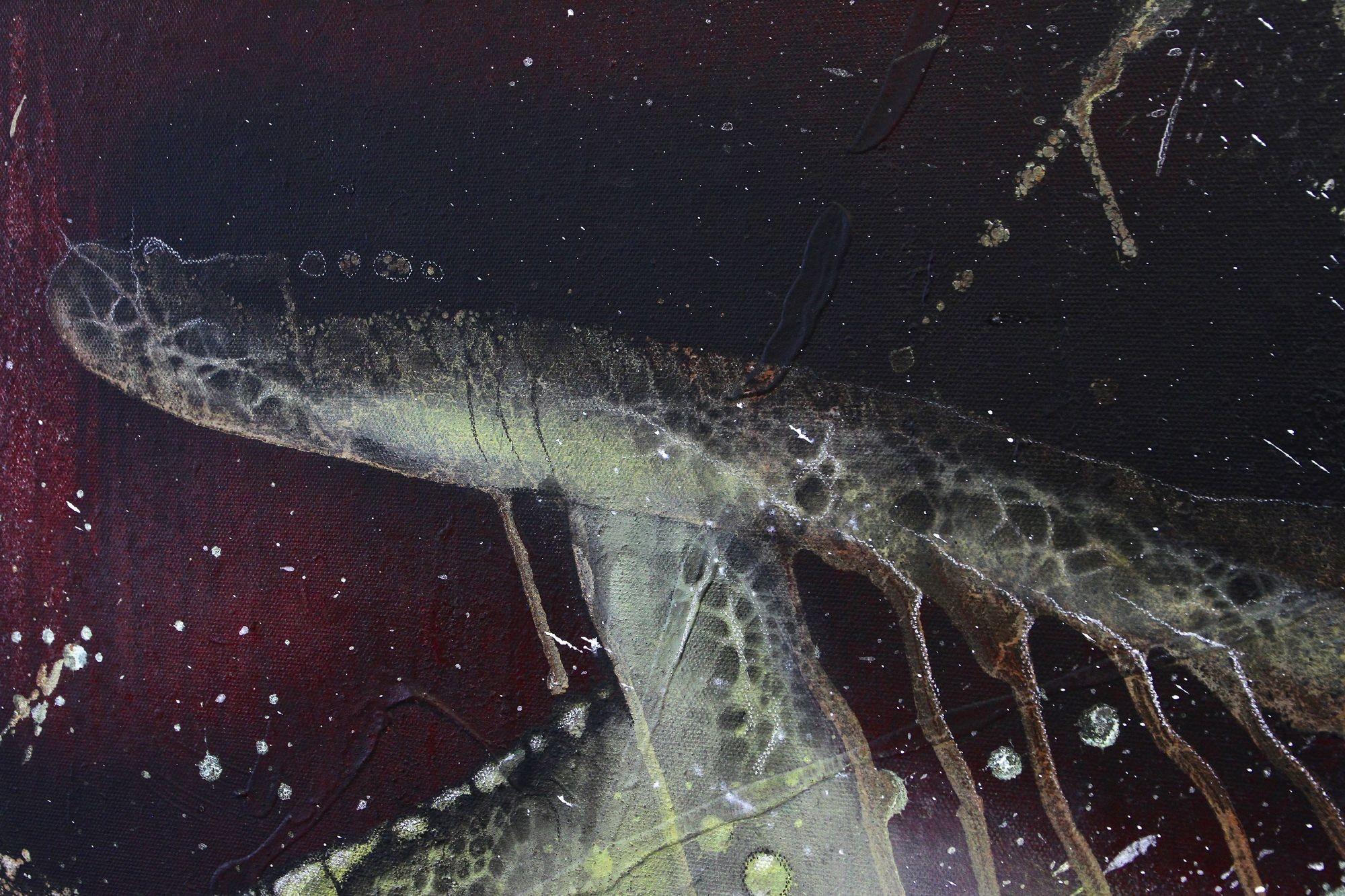 Abstraktes Gemälde „Krawfish vs. Schildkröte