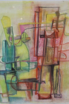 Pastel and Pencil Abstract Painting