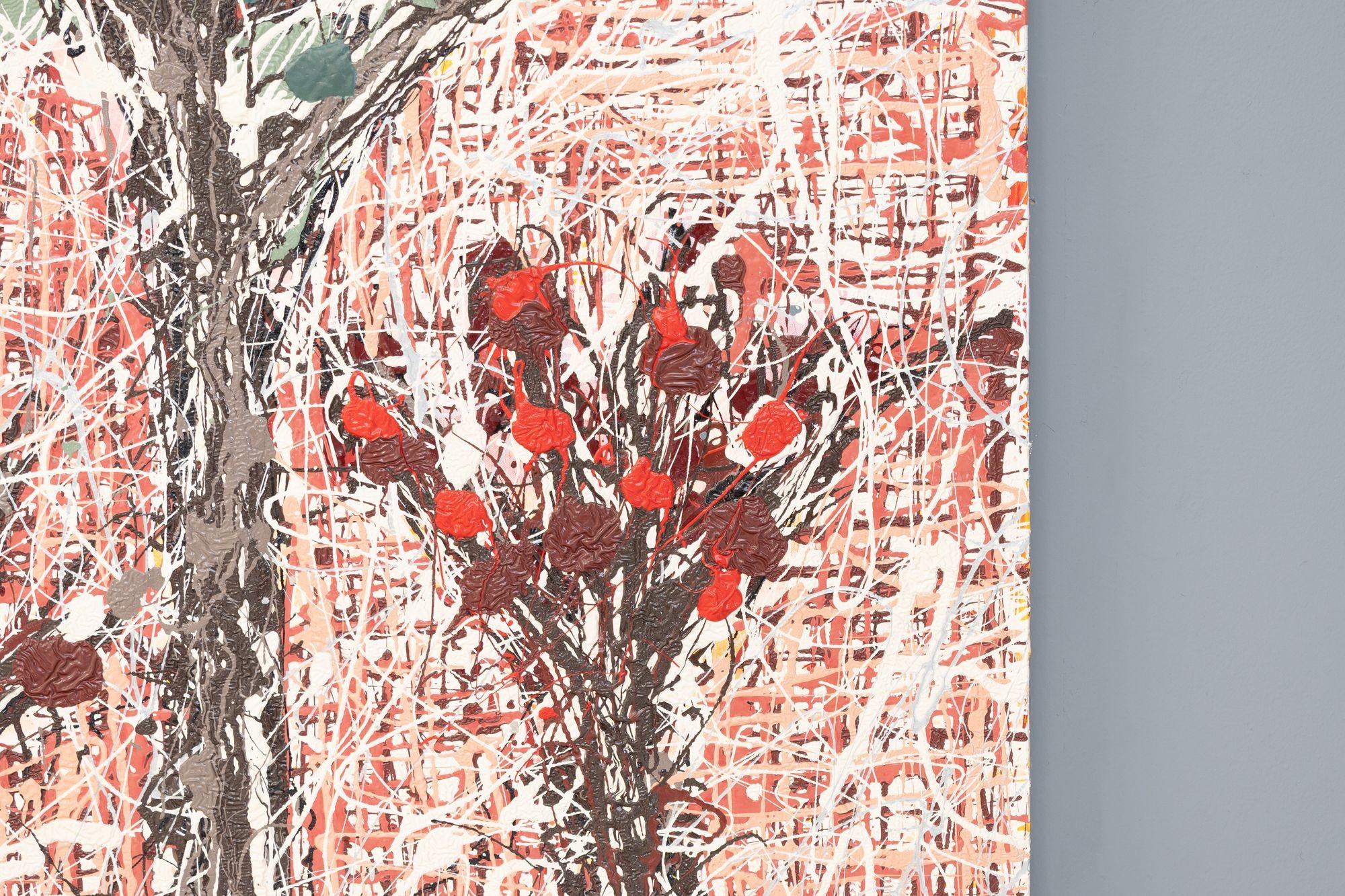 Bäume und Blumen auf rosa Grund. K.K. um 1980

H 111cm x B 111cm x T 5cm

Bitte kontaktieren Sie uns, um ein genaues Angebot für den Versand zu erhalten.