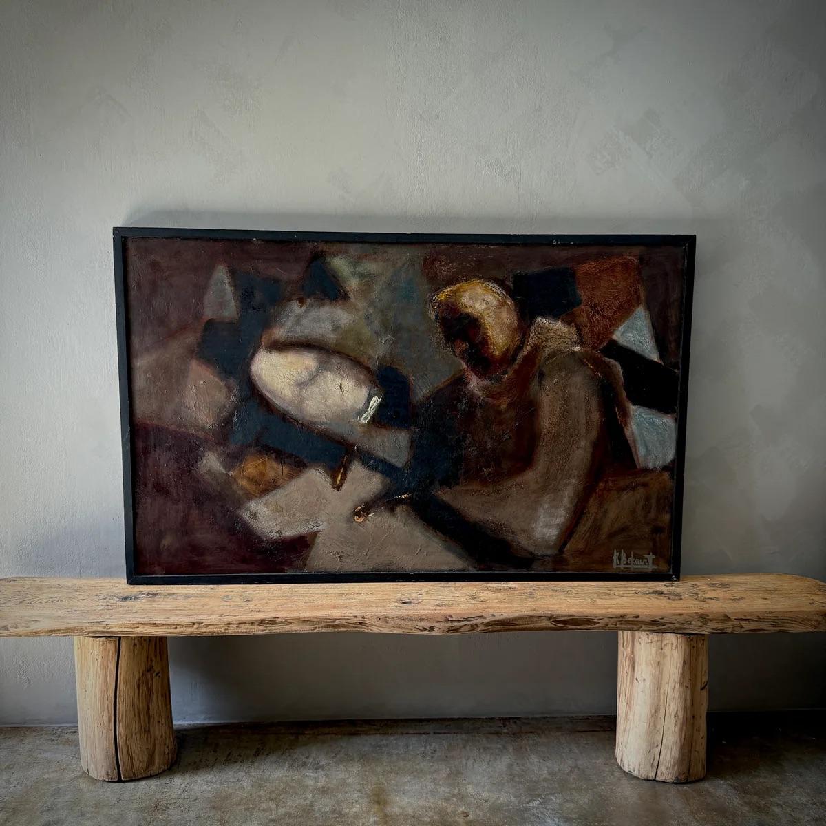 Belgian Abstract Painting For Sale