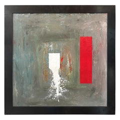 Framed Cubist Abstract Painting