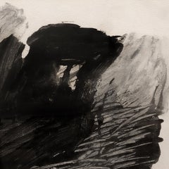 Abstract Painting in Black and Grey by Nancy Lee