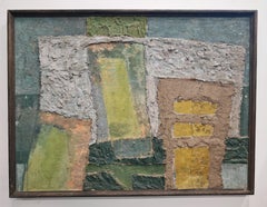 Abstract painting, Informalism, Oil Mortar and Hardboard, Yugoslavia 1970s