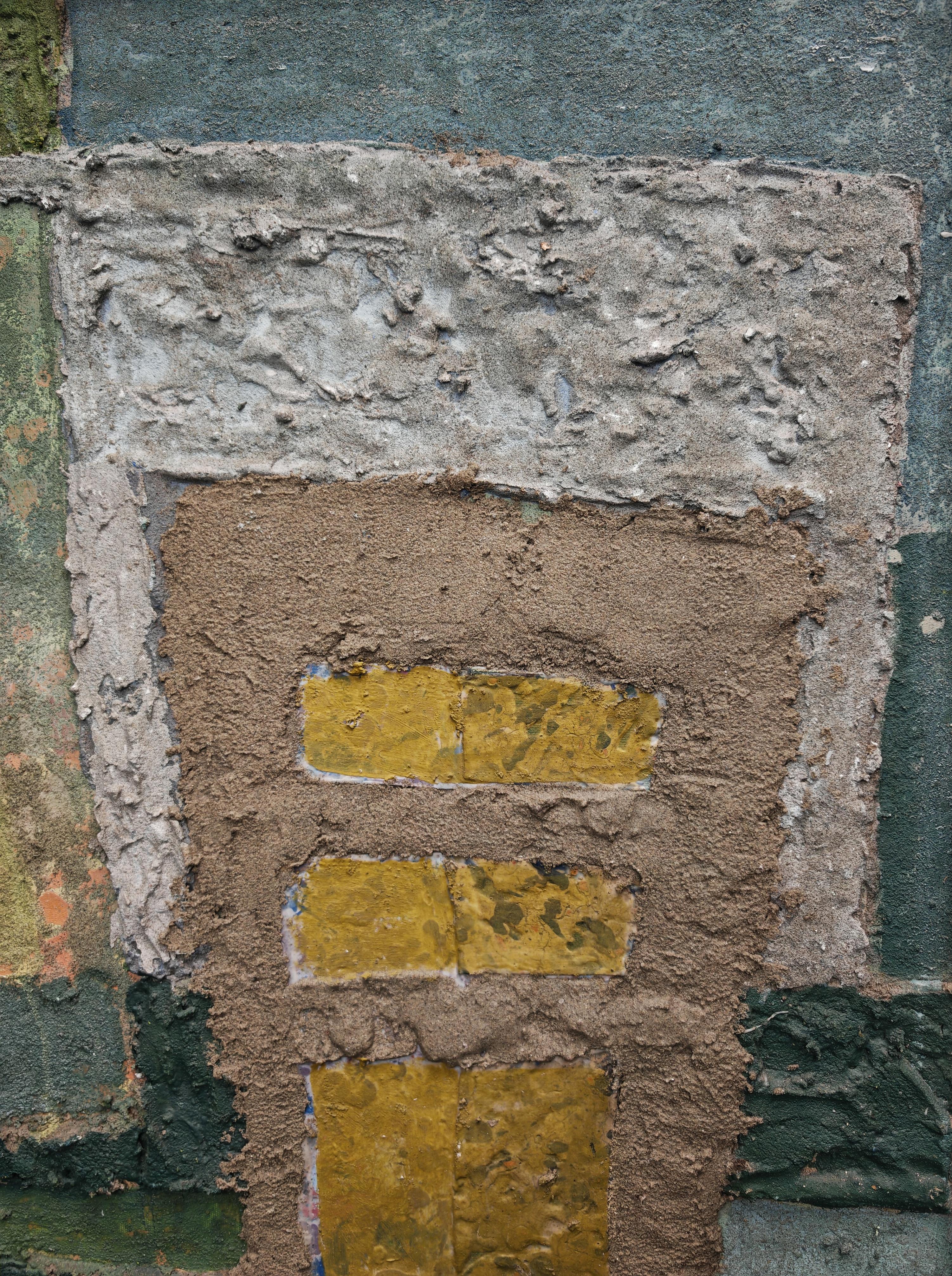 Moderno Pittura astratta, Informale, Olio, malta e cartone duro, Jugoslavia anni '70 in vendita