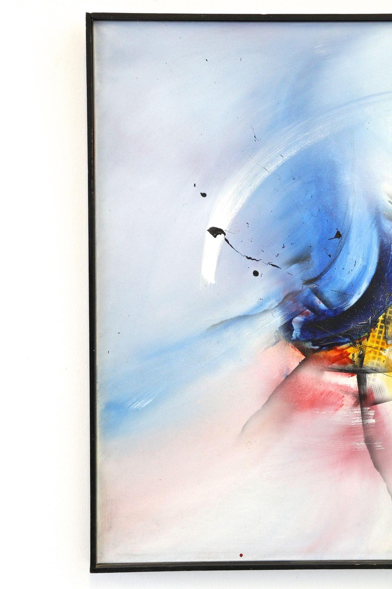 Abstraktes Gemälde „Mechansims der Tiefe“, Acryl auf Leinwand von MS, Österreich 2008 (Moderne) im Angebot