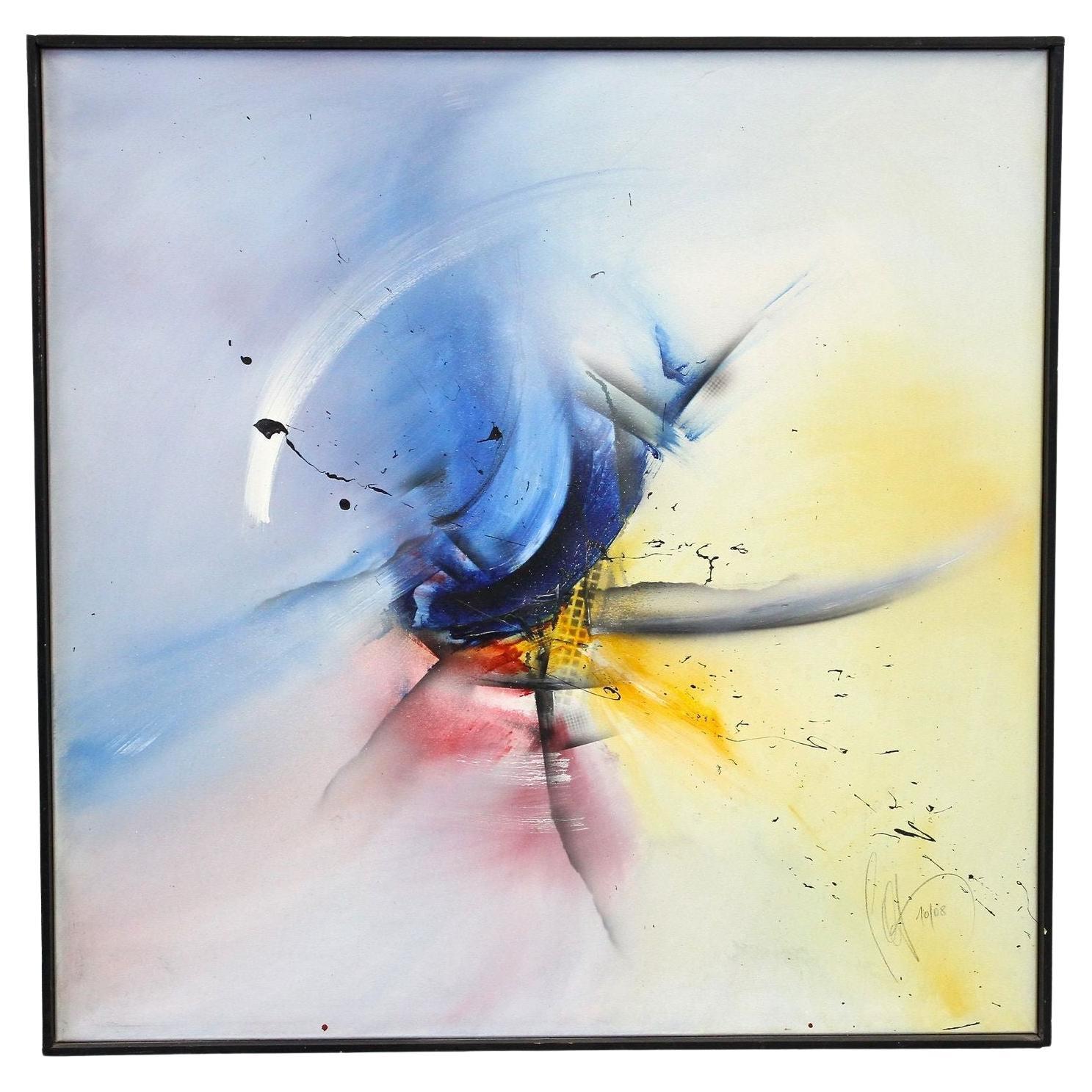 Abstraktes Gemälde „Mechansims der Tiefe“, Acryl auf Leinwand von MS, Österreich 2008