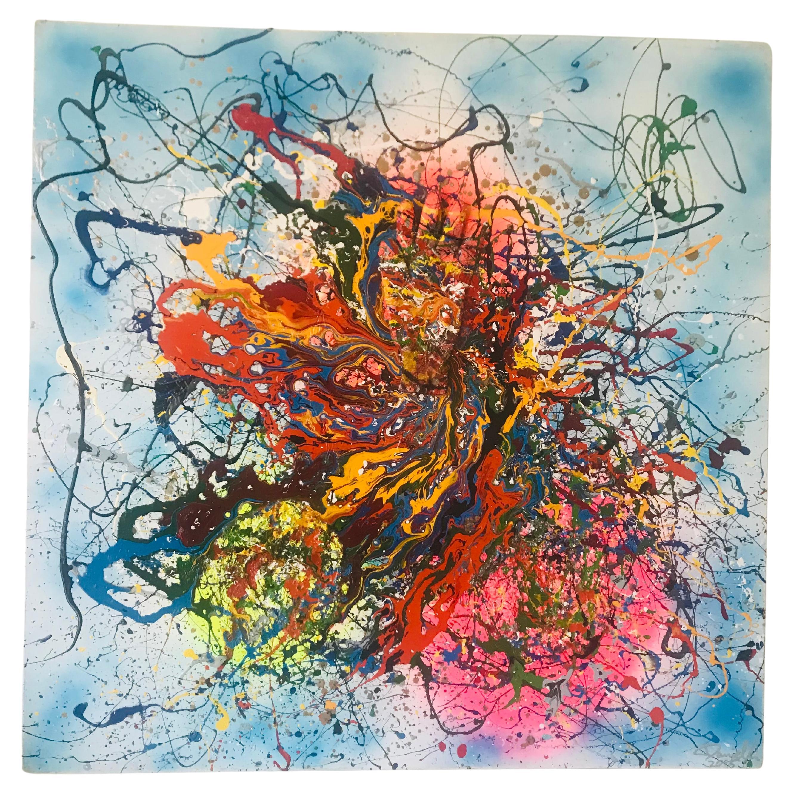 Pittura astratta  Mix Media ha firmato il Beneficio 2015