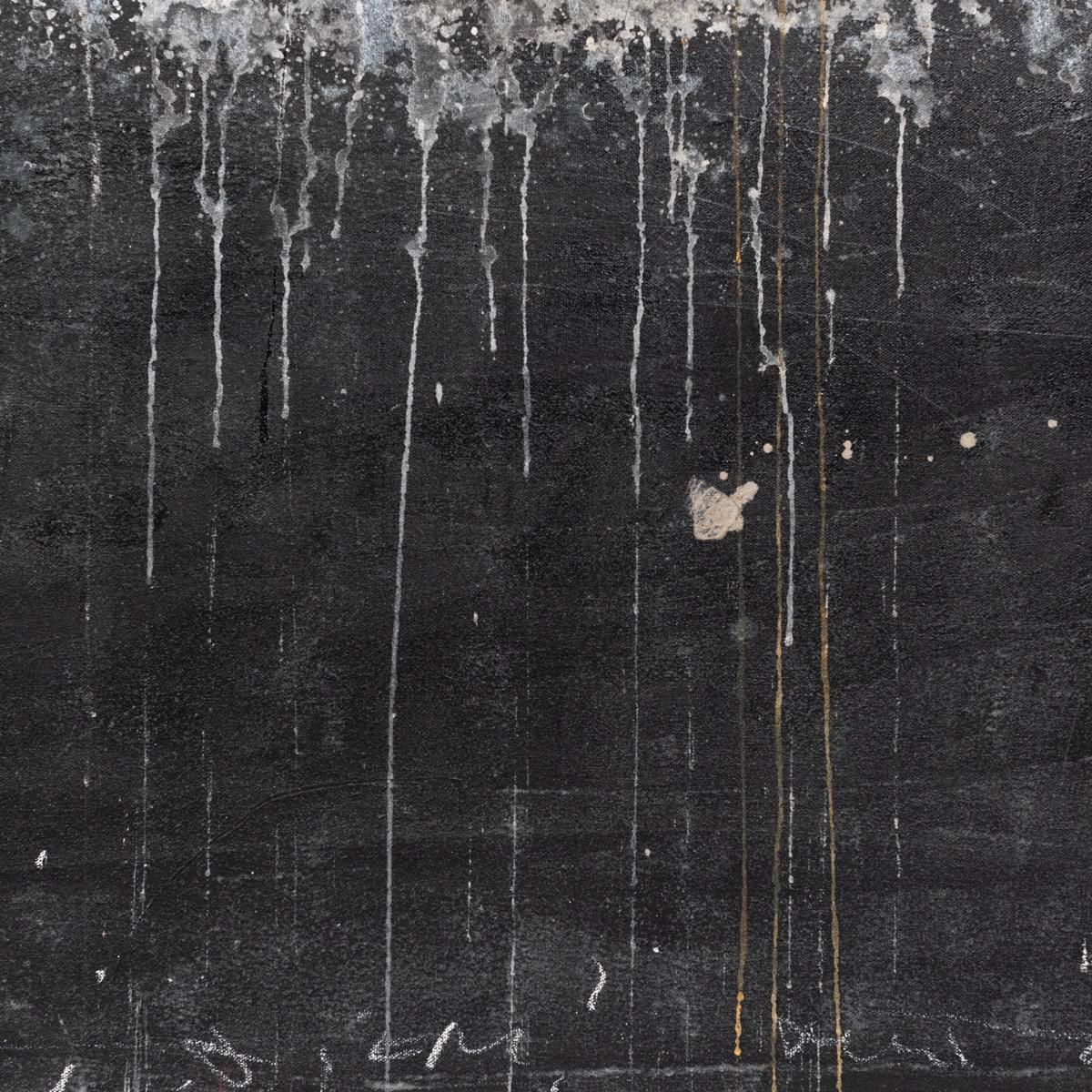 Abstract Painting Mixed Media in Gray-white-rust-black by Hassan Bourkia, 2008 For Sale 5