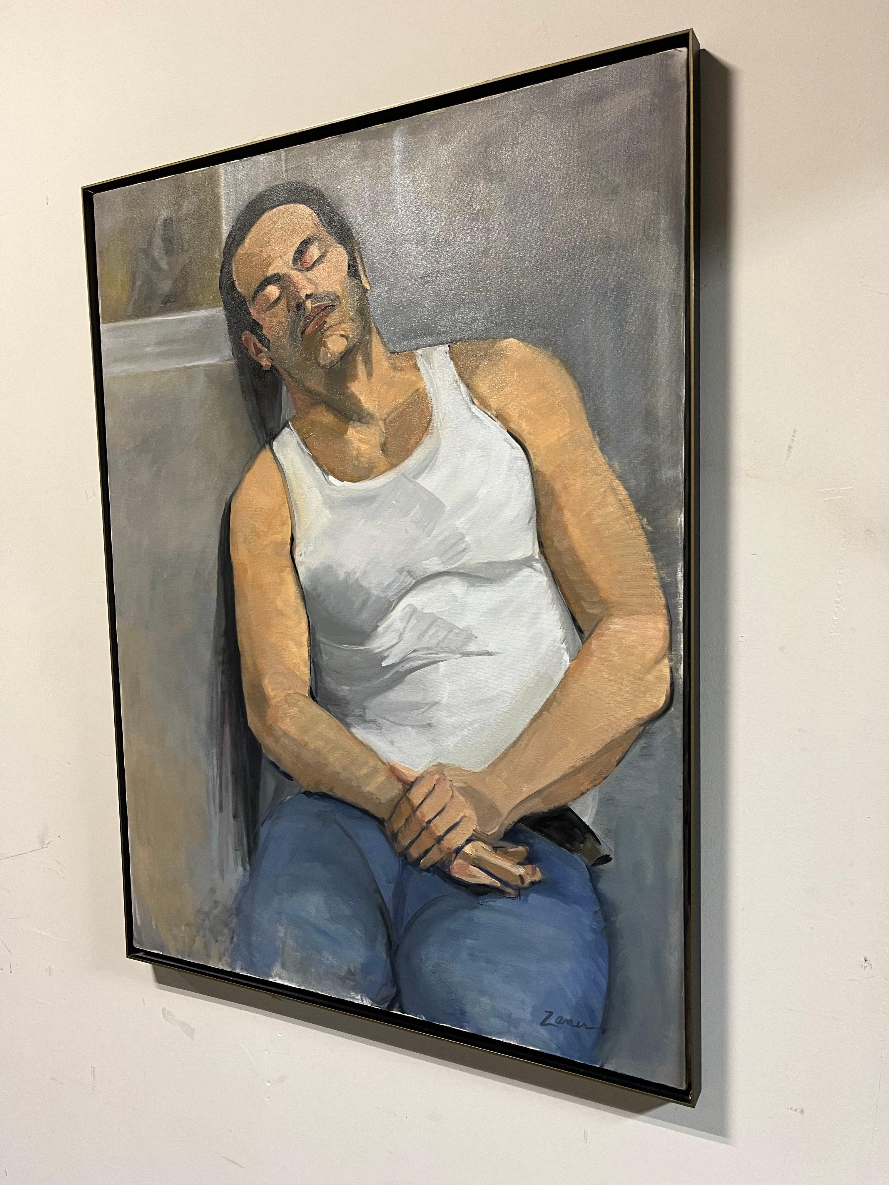 Altro Pittura astratta di un uomo in vendita