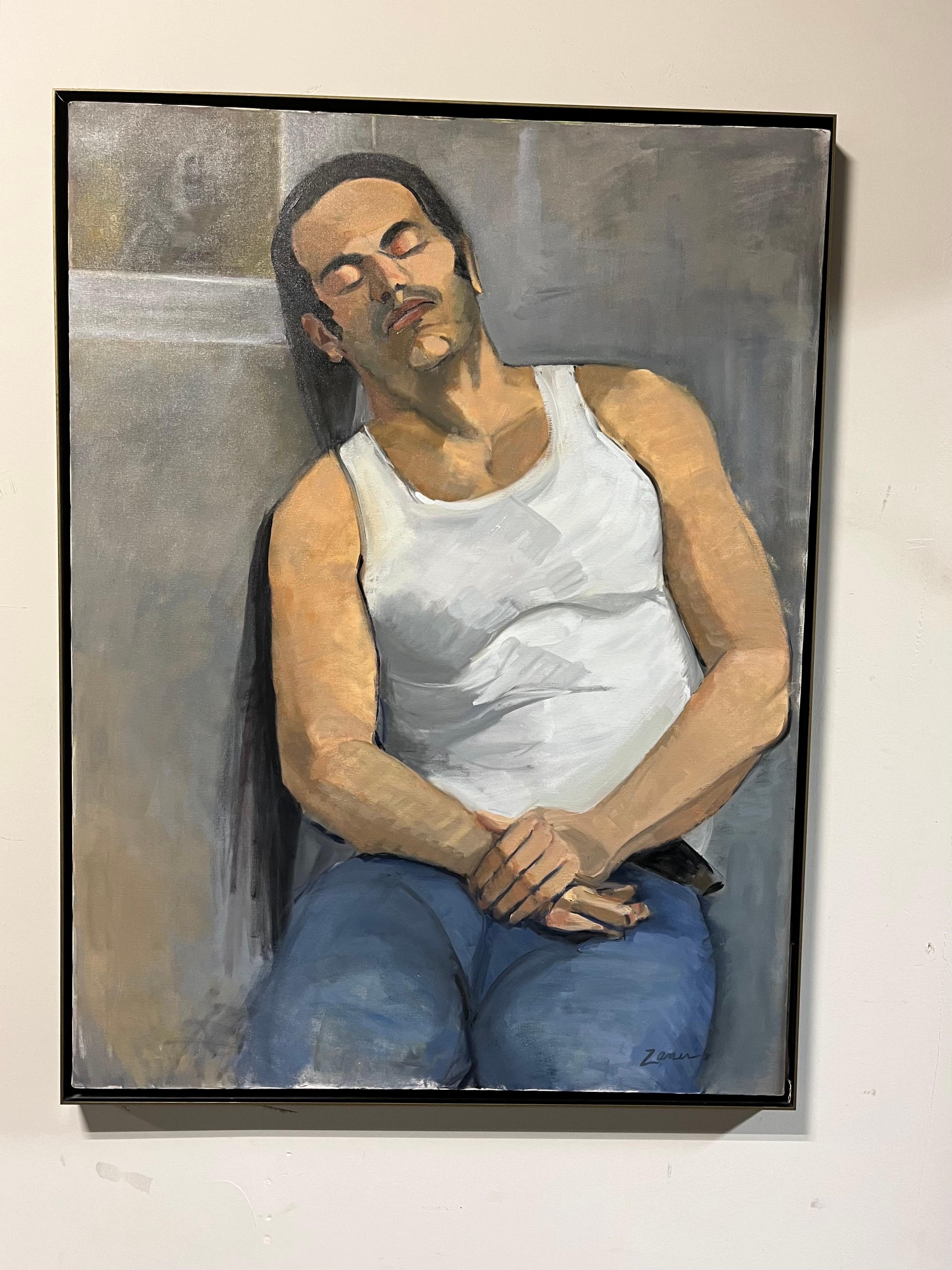 XX secolo Pittura astratta di un uomo in vendita