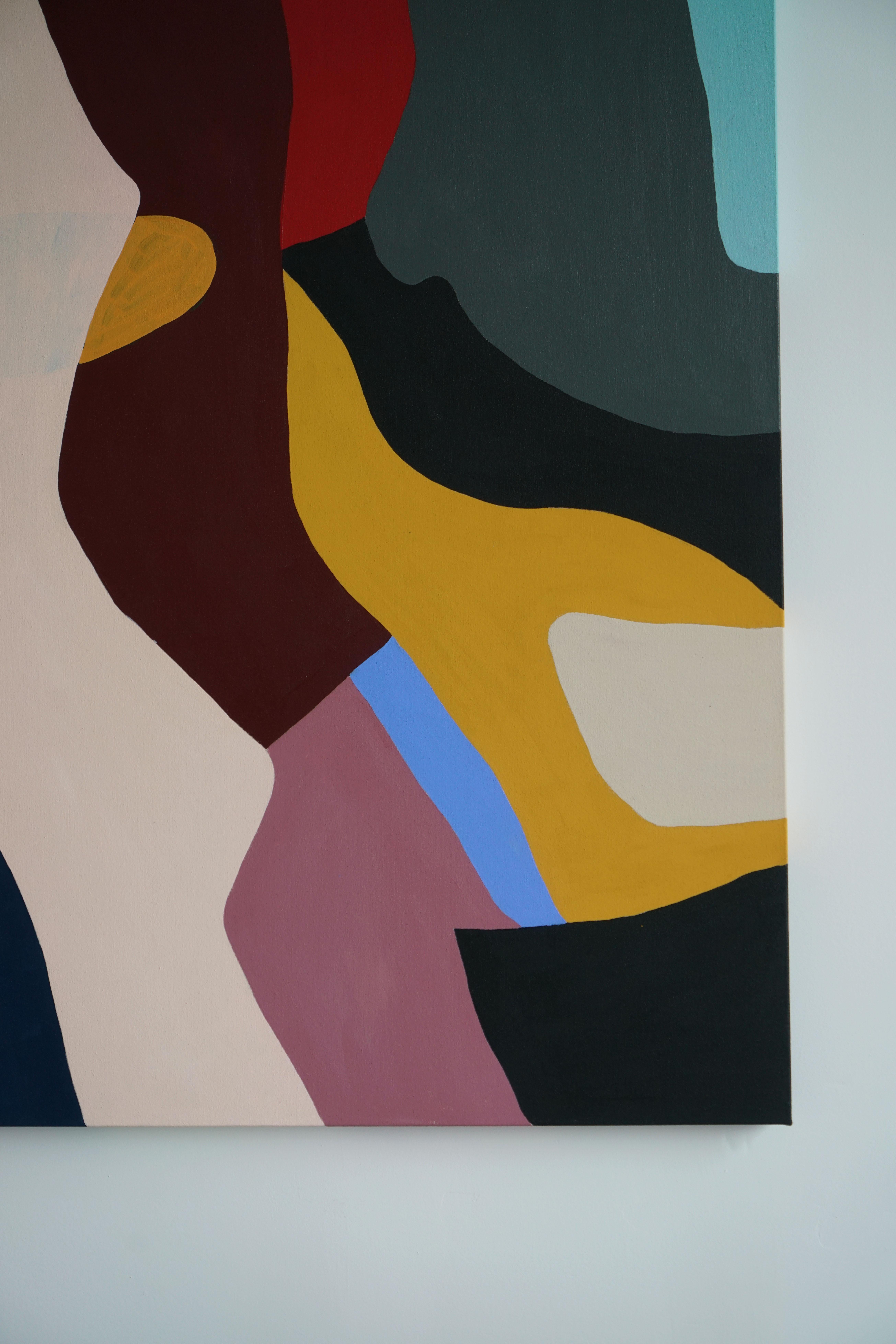 Abstraktes Gemälde auf Leinwand von Ben Hanisch, 2022 (Handbemalt) im Angebot