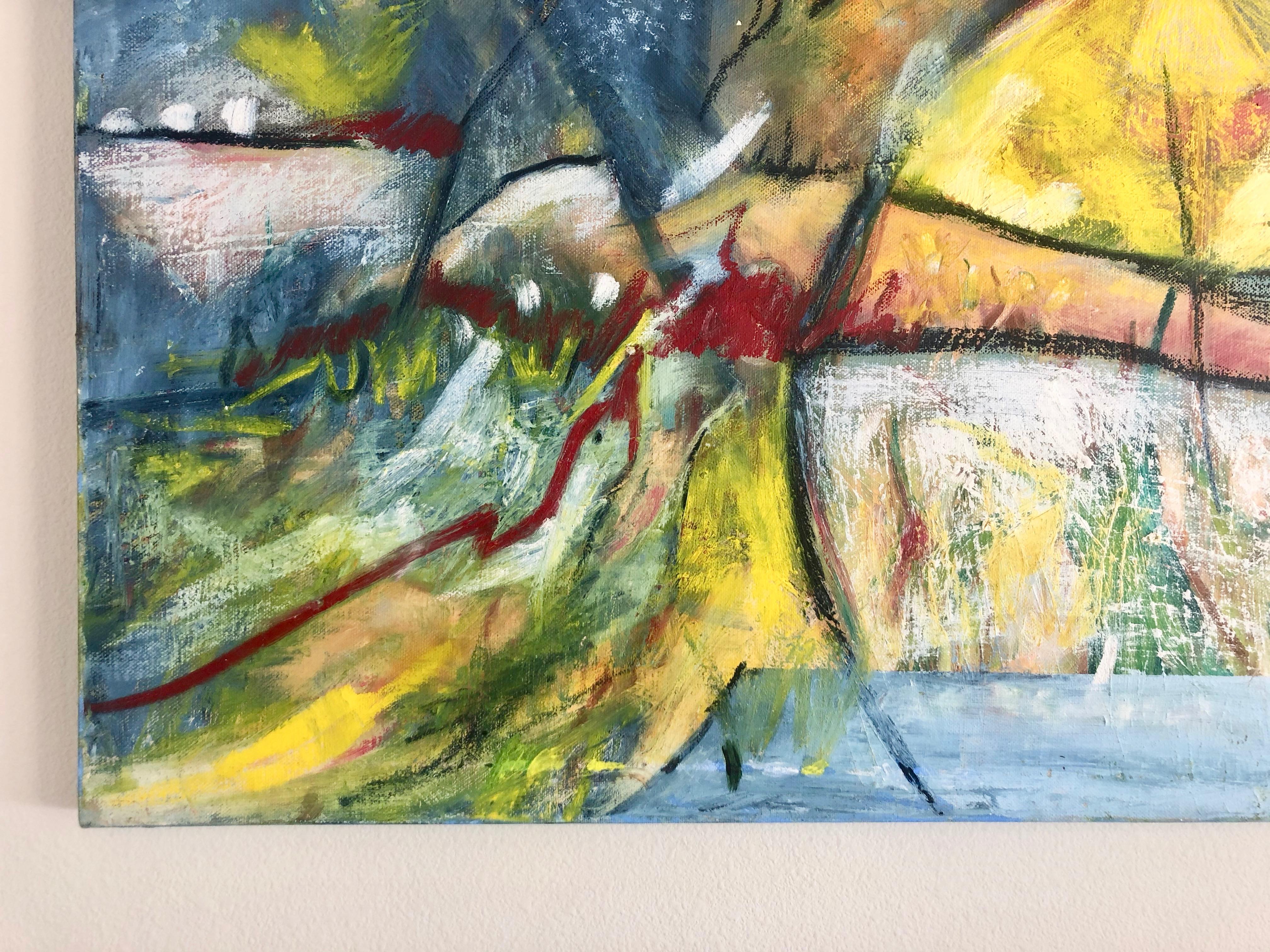 Peinture abstraite sur toile Bon état - En vente à Denton, TX