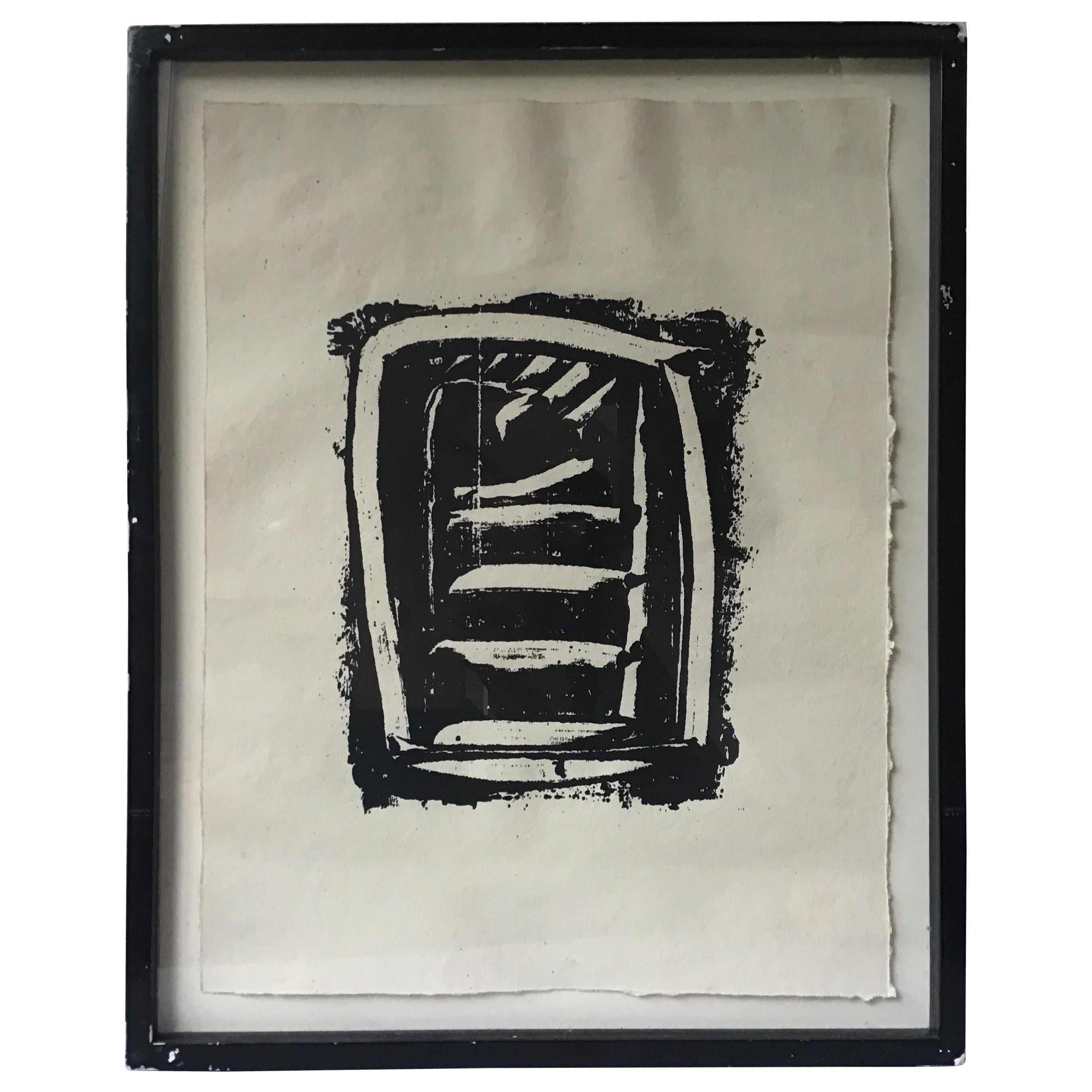 Abstract Painting on Paper by Brian Bolger, 1986
