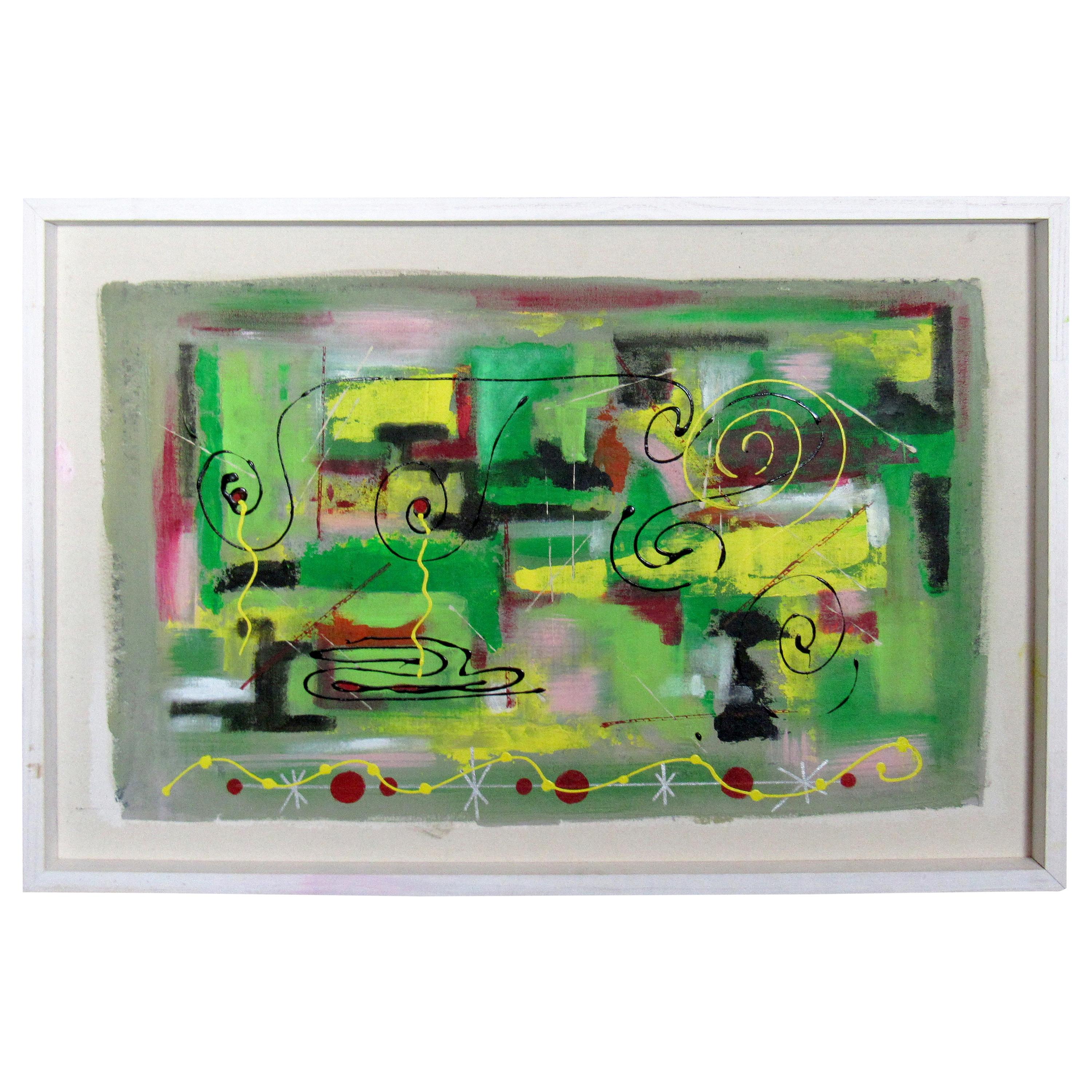 Abstract Painting Signed "Zumba"