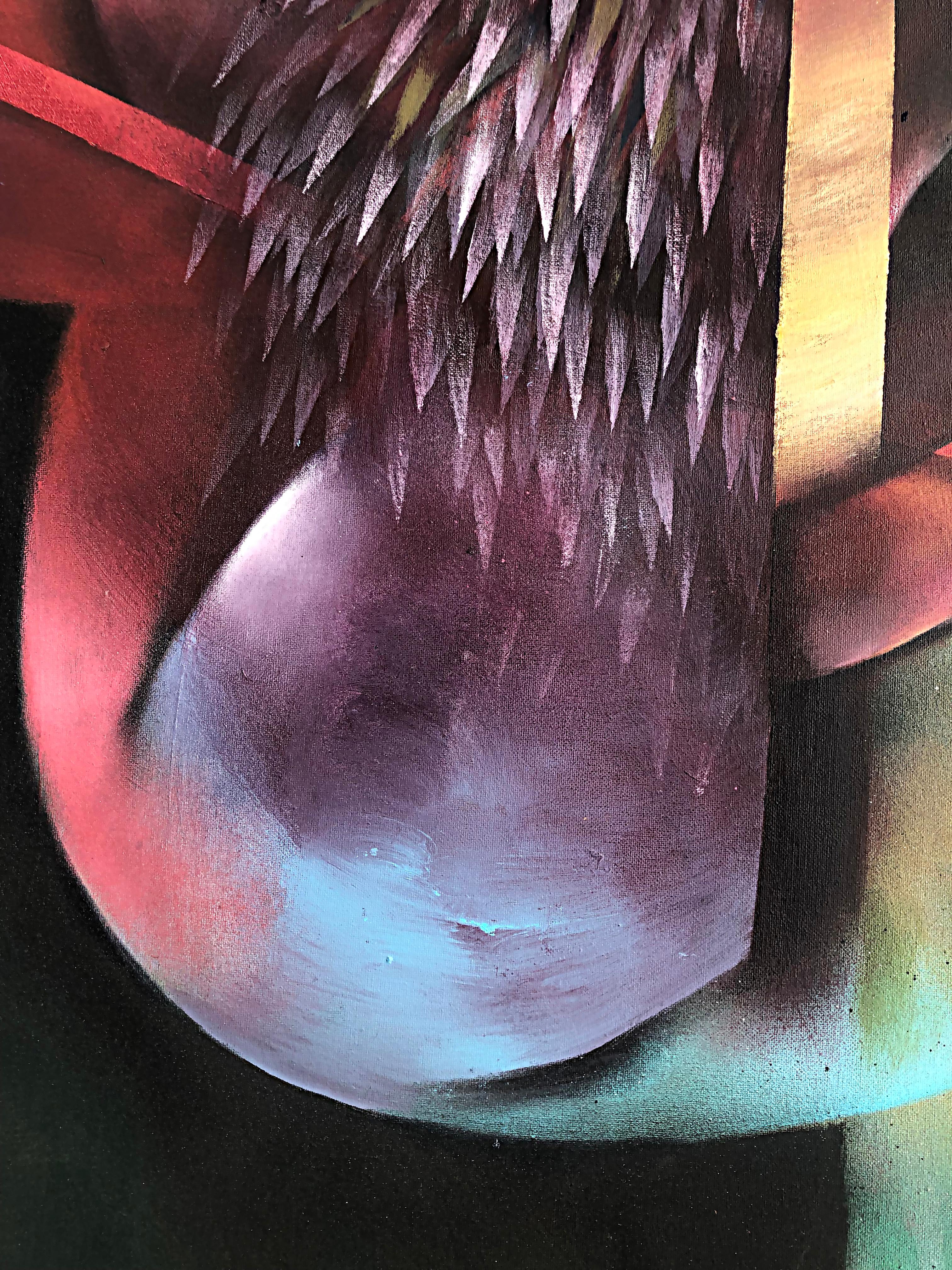 Pintura Abstracta Las Seducciones de Pedro Damian, Artista Cubano Americano, 1997 Estadounidense en venta