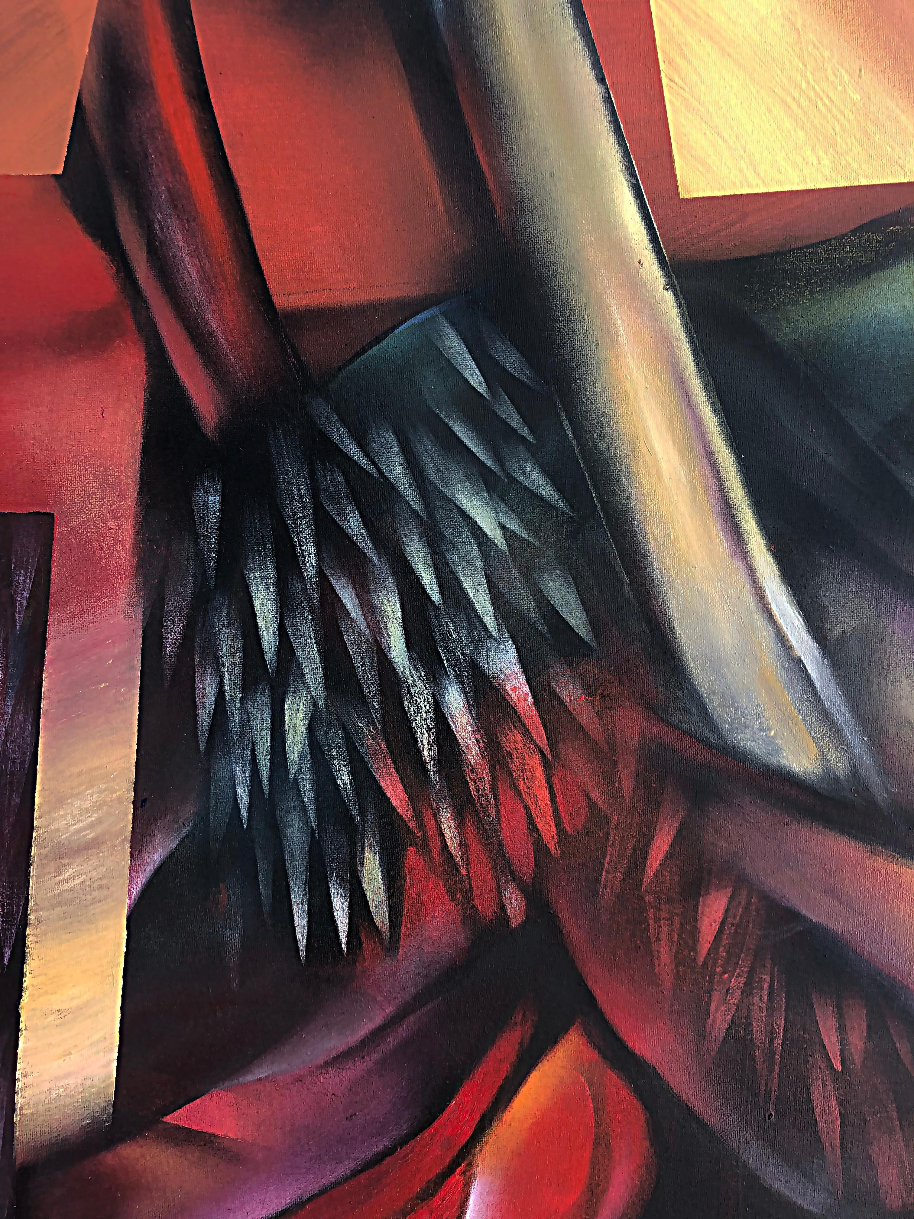 Pintura Abstracta Las Seducciones de Pedro Damian, Artista Cubano Americano, 1997 en Bueno estado para la venta en Miami, FL