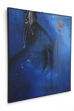Abstract Painting "The Shadow", Acrylic On Canvas, signed by MS, Austria 2011