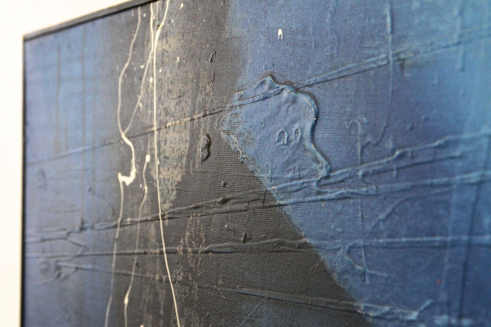 Abstraktes Gemälde „Der Schatten“, Acryl auf Leinwand, signiert von MS, Österreich 2011 im Zustand „Gut“ im Angebot in Lichtenberg, AT