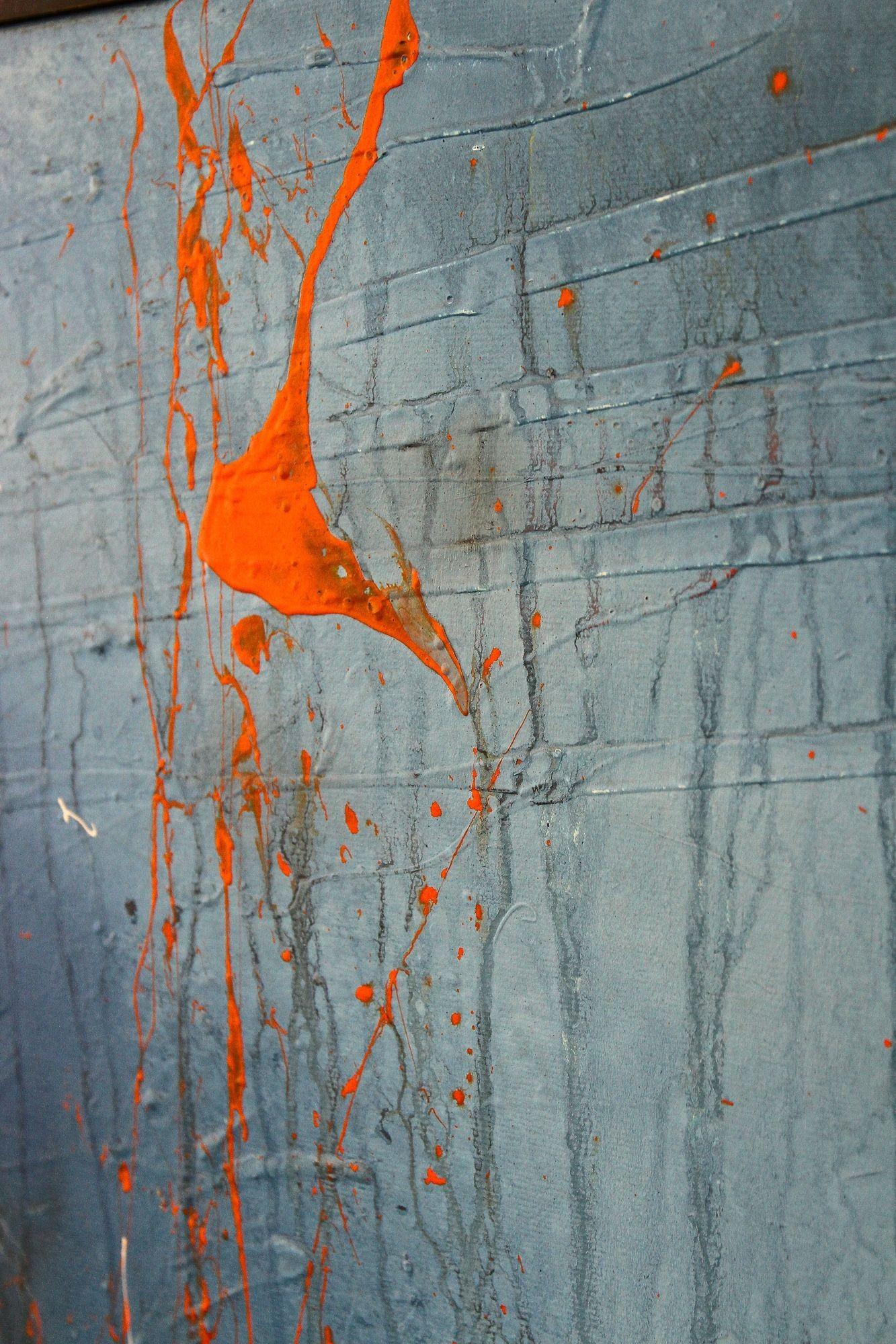 Abstraktes Gemälde „Der Schatten“, Acryl auf Leinwand, signiert von MS, Österreich 2011 (21. Jahrhundert und zeitgenössisch) im Angebot