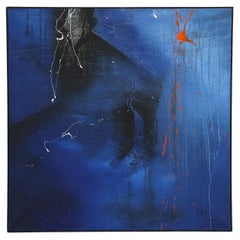 Peinture abstraite The Shadow, acrylique sur toile, signée par MS, Autriche 2011