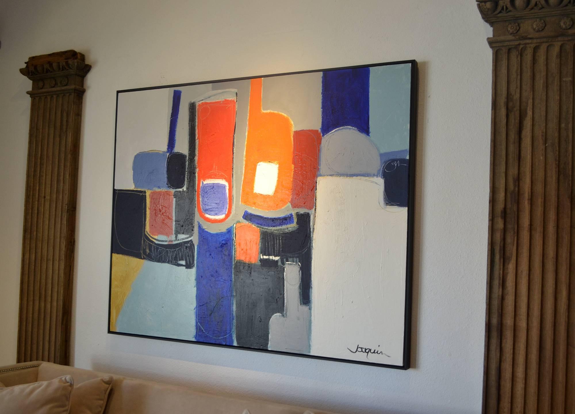 Abstract Painting Titled Color Manifesto by Kenneth Joaquin In Excellent Condition For Sale In Cathedral City, CA