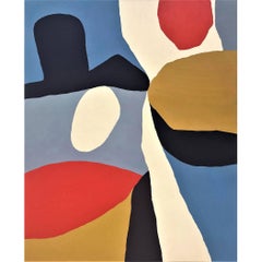 Abstract Painting Titled "Hombre" by Artist John Luckett