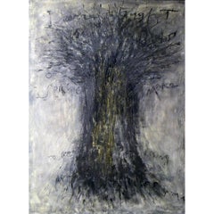 Abstract Painting Titled "Spring Tree" by Brian Hagiwara