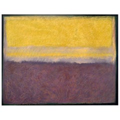 Abstract Painting Titled Study in Yellow and Violet by Artist Robert Diesso