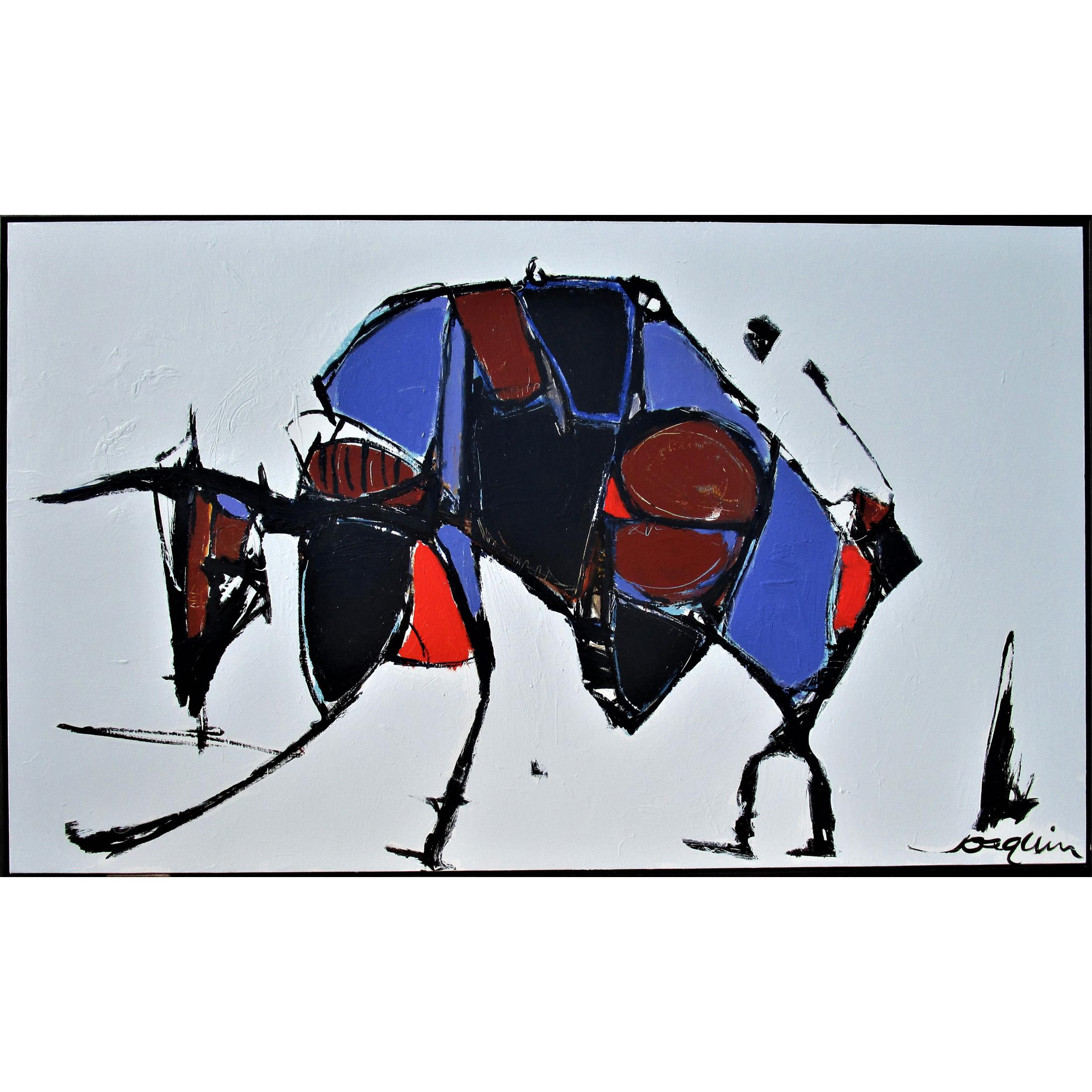 Abstract Painting Titled Toro by Artist Kenneth Joaquin For Sale
