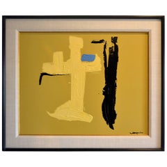Abstract Painting Titled Touch of Blue by Artist Kenneth Joaquin