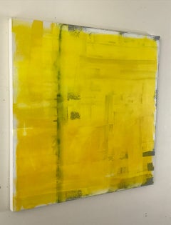"Golden Hour" Minimalist Color Field Abstract in Luminous Yellow and Ochre