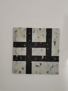 Winter2 Abstract Painting, Modern Acrylic on Canvas, Slovenia, 2020