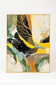 Pintura abstracta con técnica mixta de Marcel Poulet, 2000