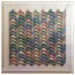 Abstract Paper Collage by Joanne Casey, Framed, 1988