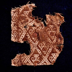 Abstract Paracas Precolumbian Textile, Peru, 1100-1400 AD, Ex Ferdinand Anton