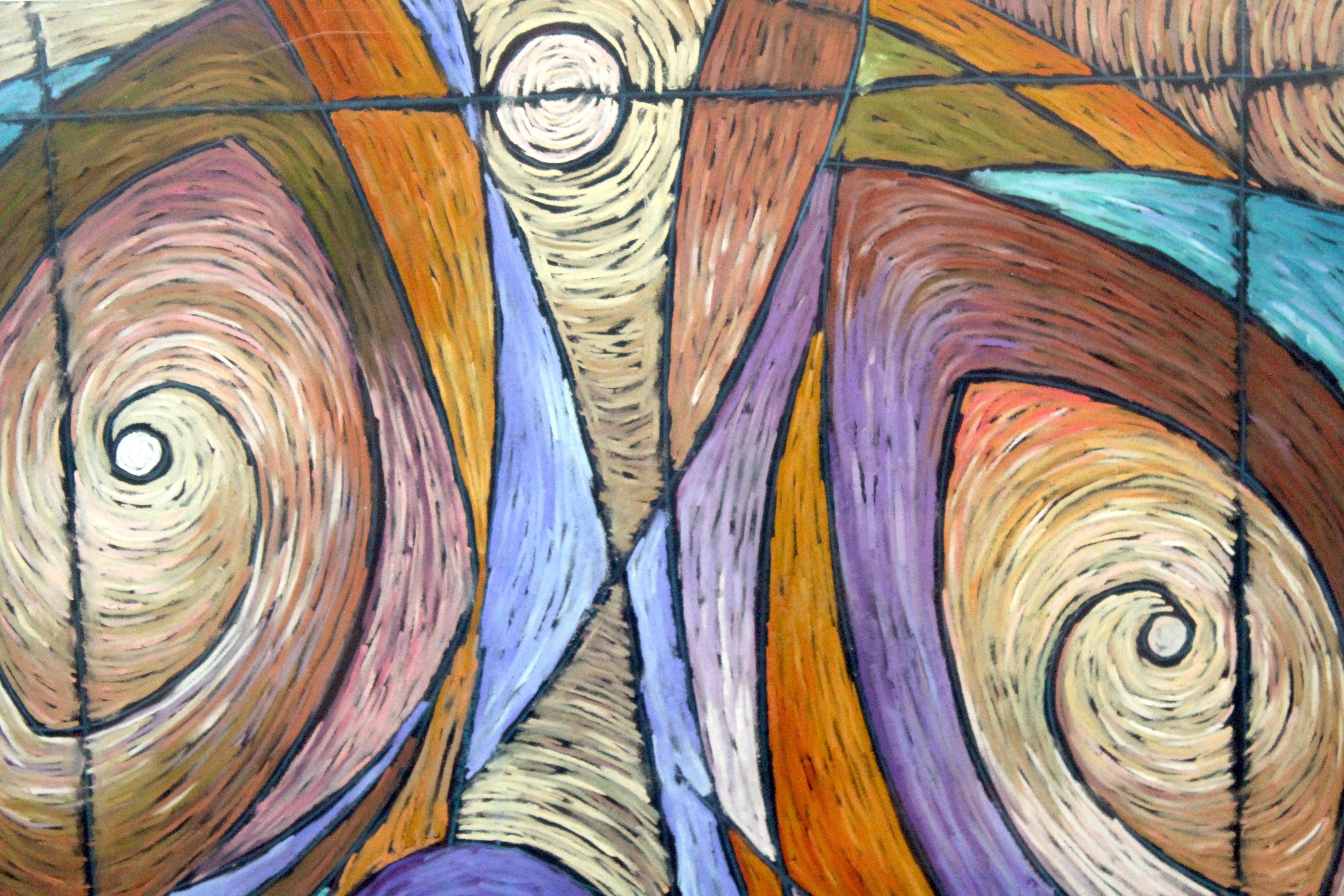 Abstrakte Pastellmalerei von Laura Pieper (1958) (Moderne) im Angebot
