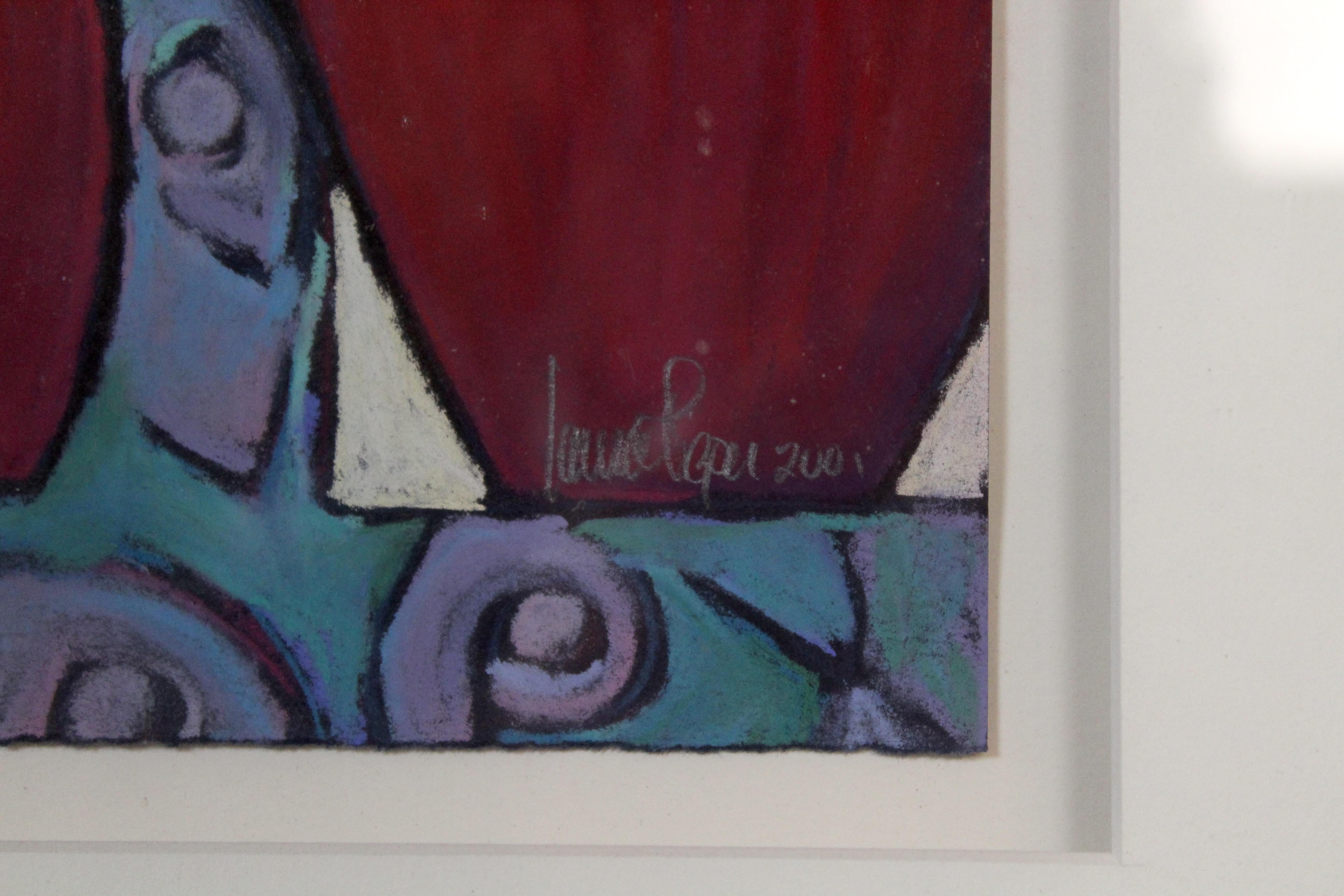 Abstrakte Pastellmalerei von Laura Pieper (Moderne) im Angebot