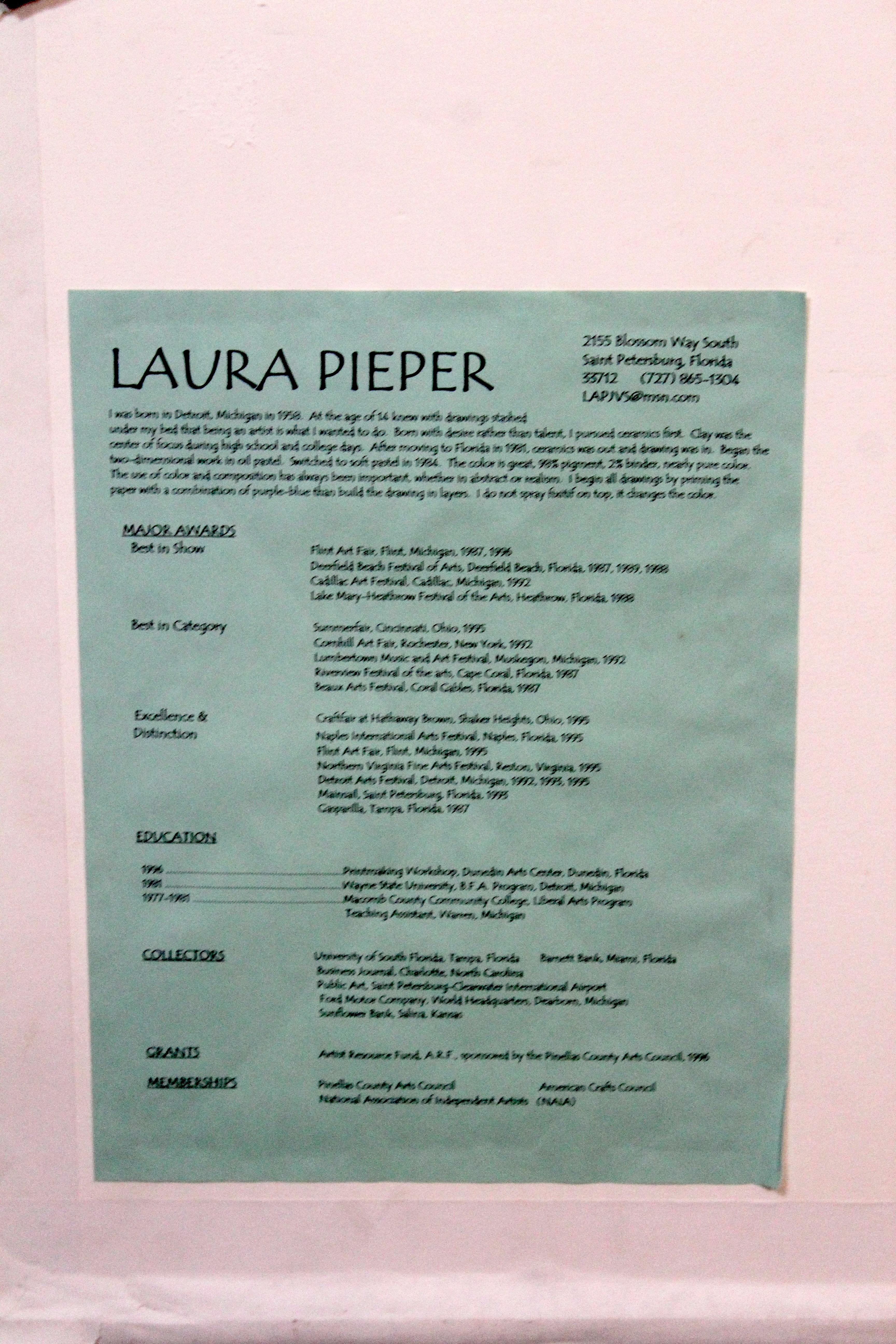 Abstrakte Pastellmalerei von Laura Pieper (Papier) im Angebot