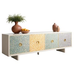 Abstract Pastel Polka Dot Media Console