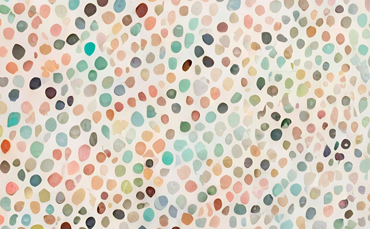 Abstract Pastel Polka Dot Media Console In New Condition For Sale In New York, NY