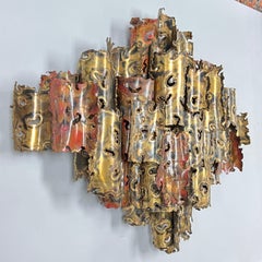 Abstract Patinated Metal Wall Sculpture by Silas Seandel