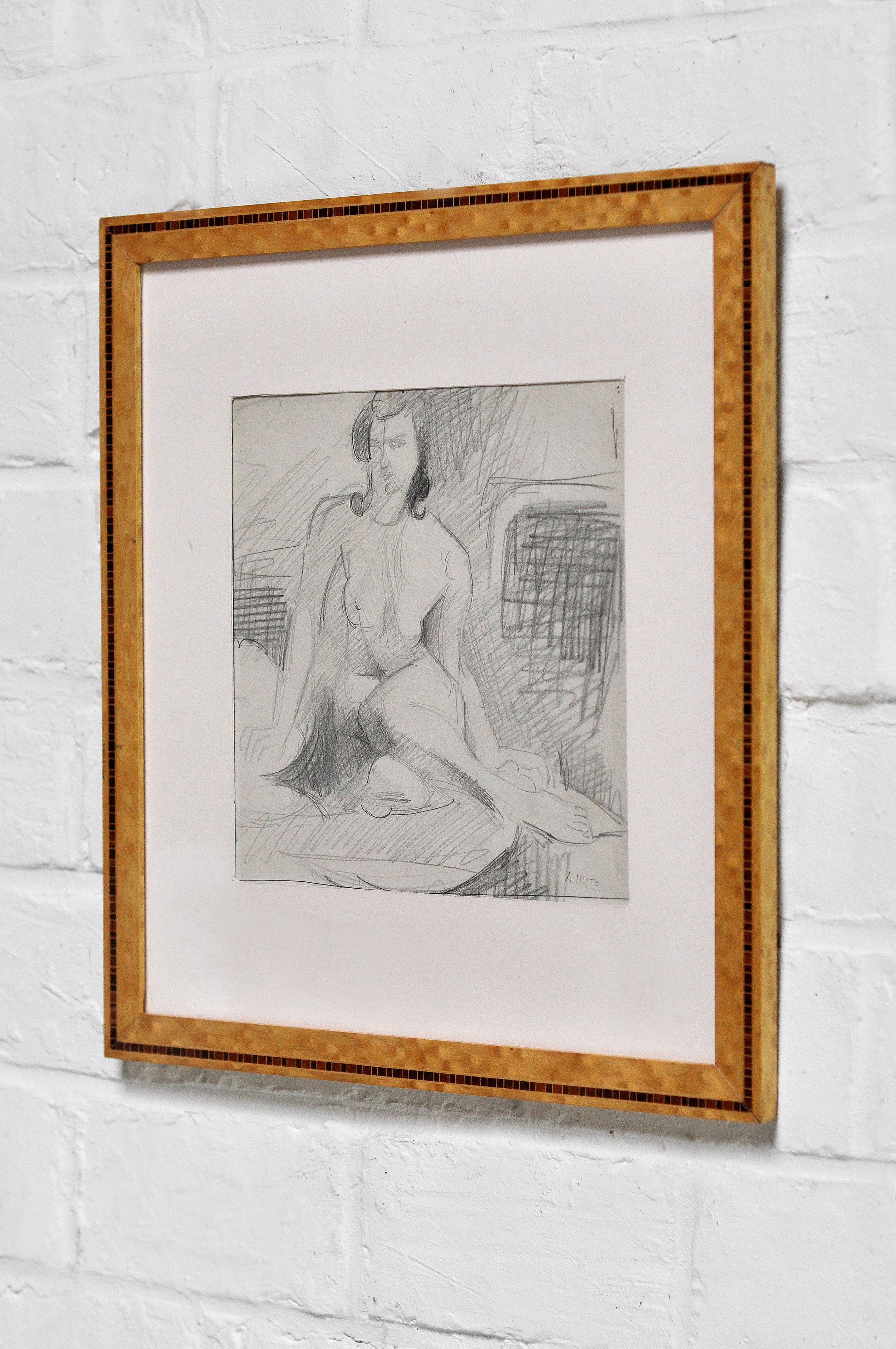 André Lhote (1885 - 1962) Abstract Pencil Drawing, 1920's In Good Condition For Sale In Zwijndrecht, Antwerp