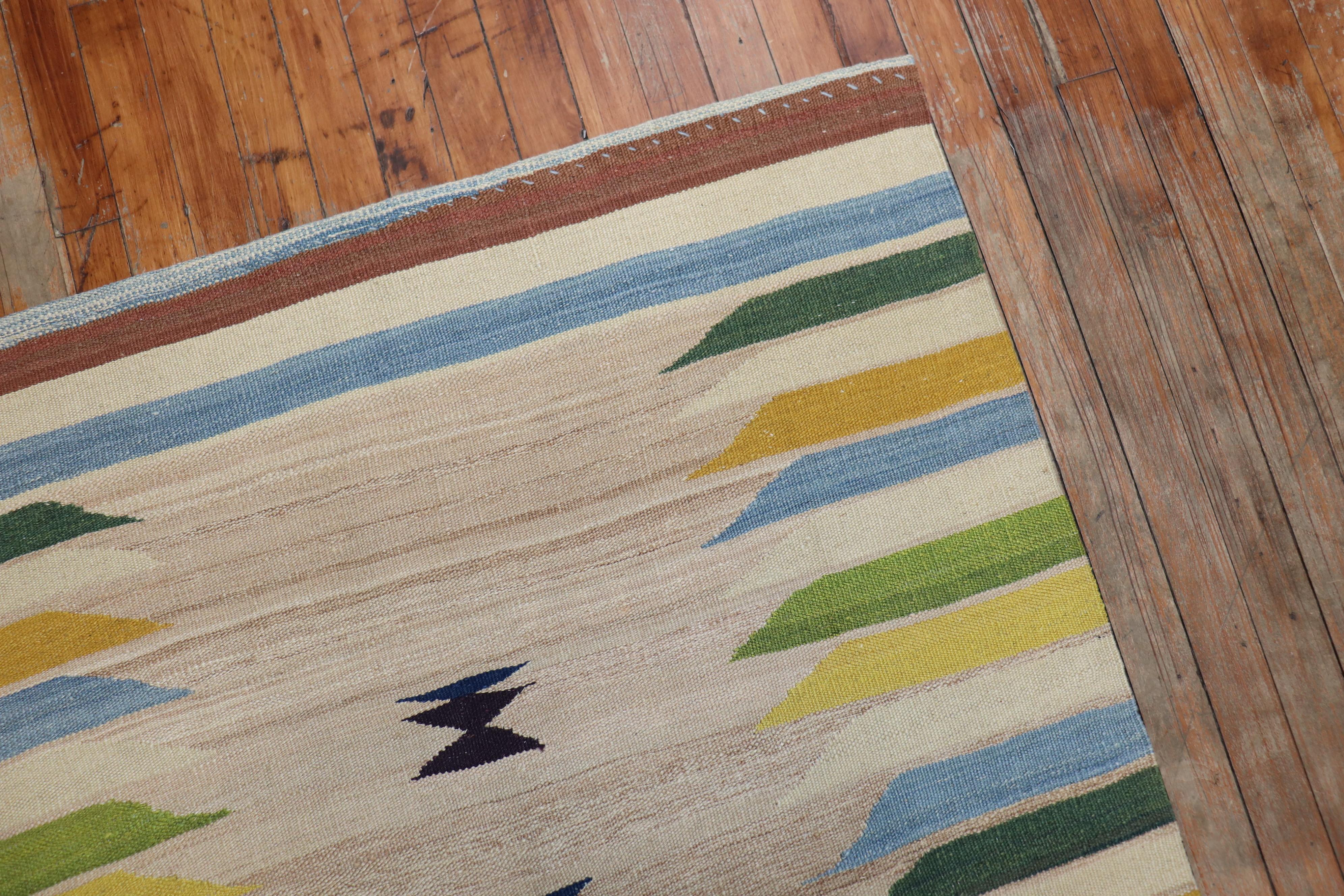 Contemporary Abstract Persian Kilim For Sale