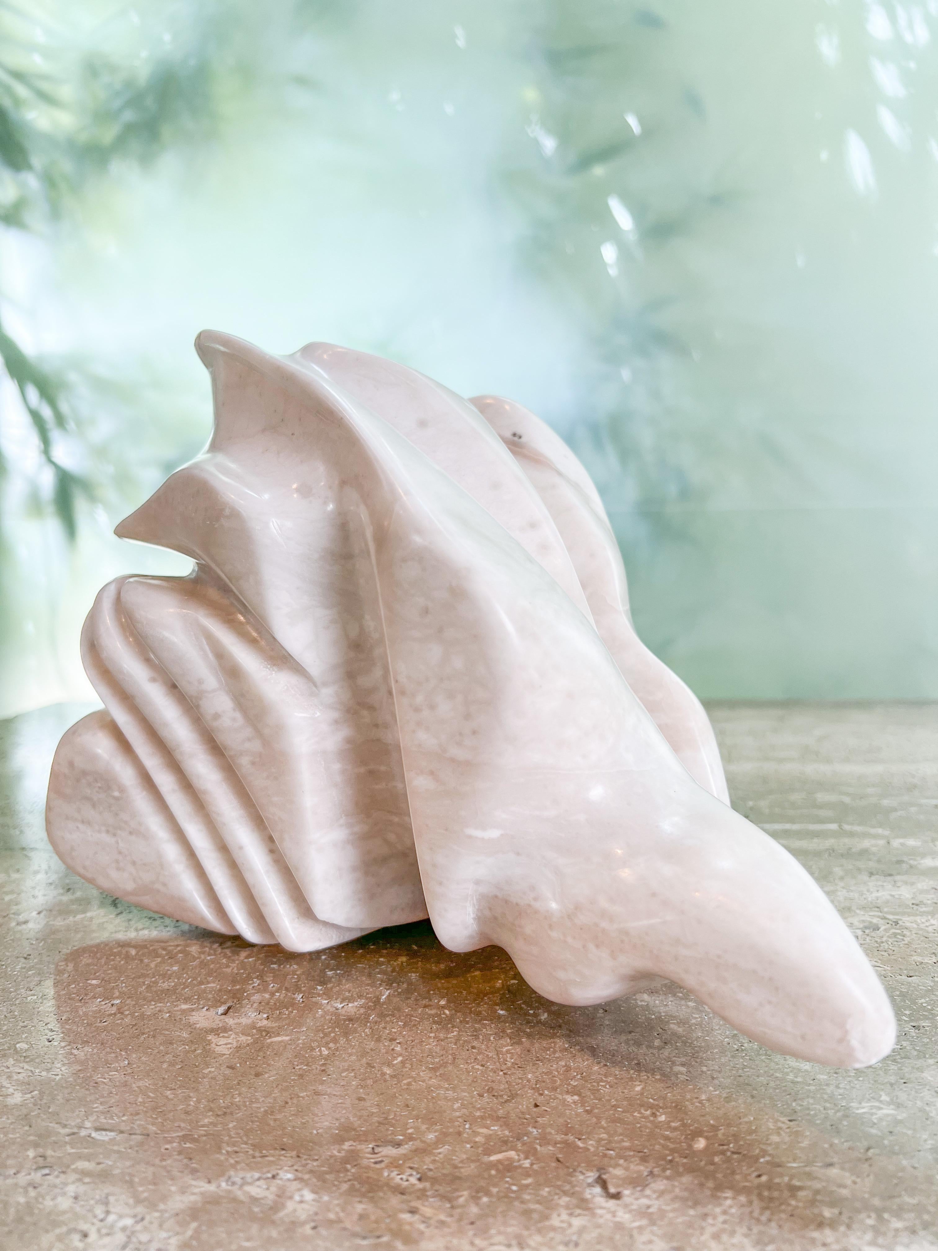 Abstract Pink Alabaster Sculpture  For Sale 1