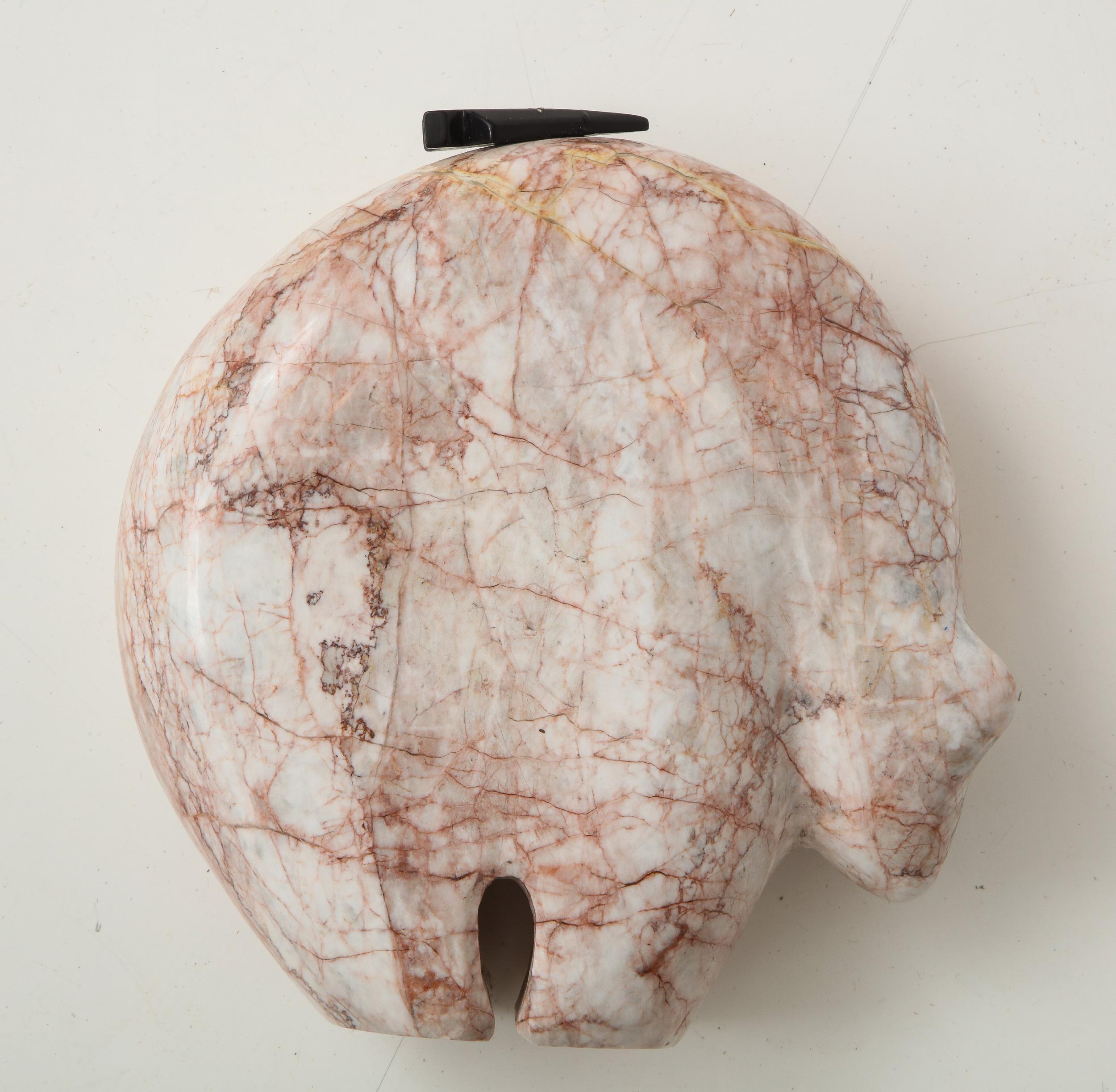 Abstract Pink Marble Bear Figure 4
