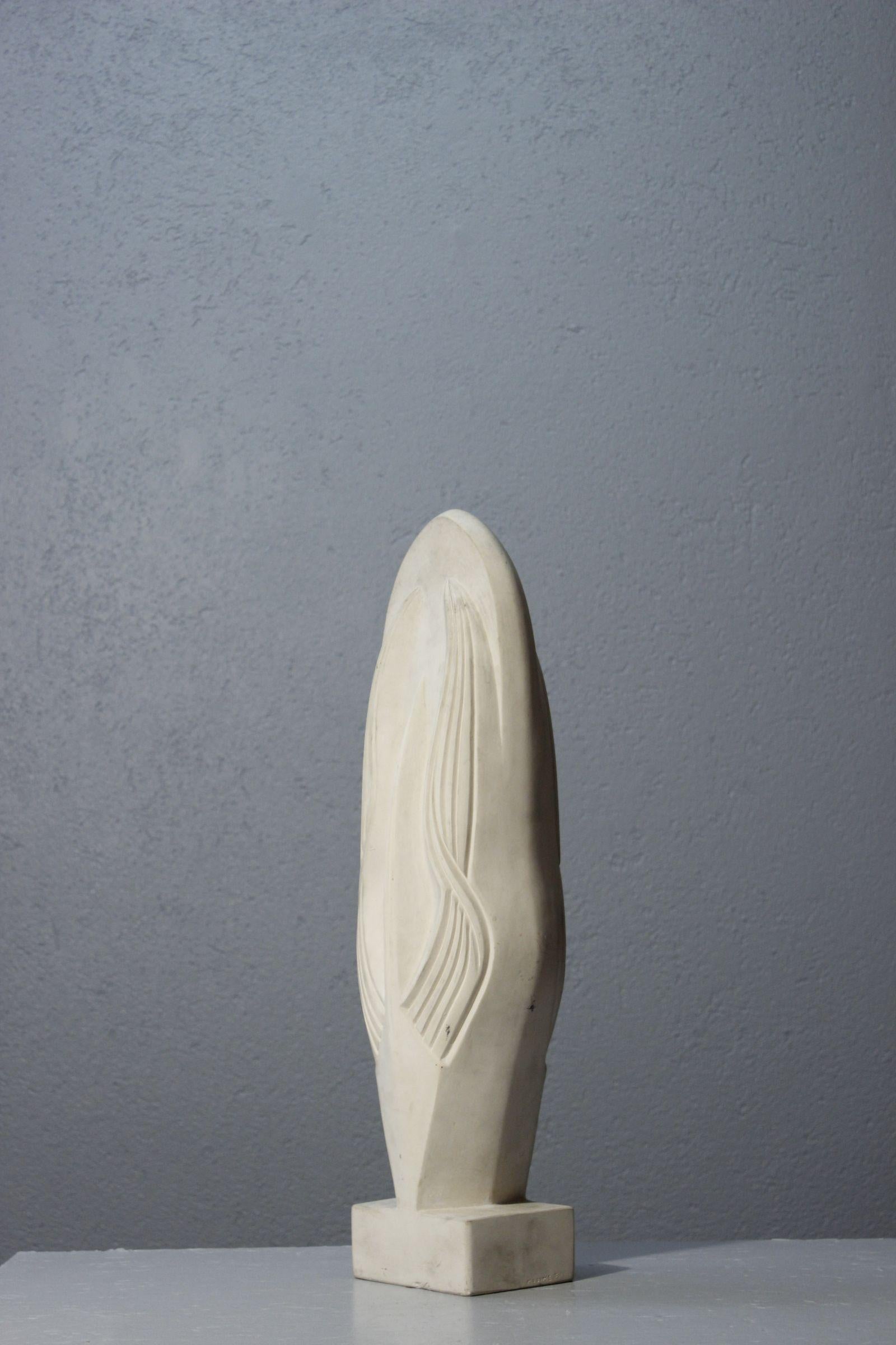 Estetismo Scultura astratta in gesso di Maxime Fillon (1920-2003) Francia anni '70 in vendita