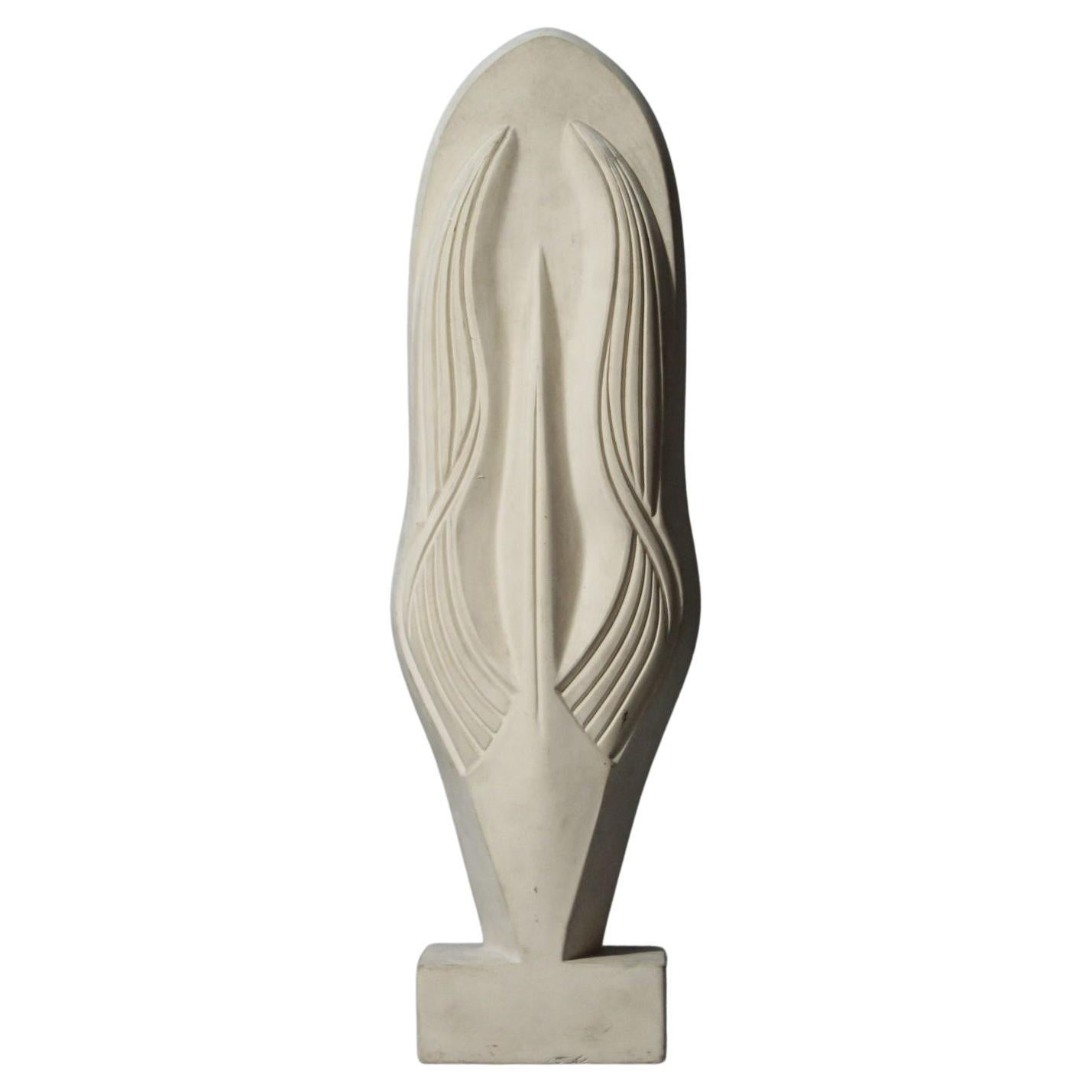 Scultura astratta in gesso di Maxime Fillon (1920-2003) Francia anni '70