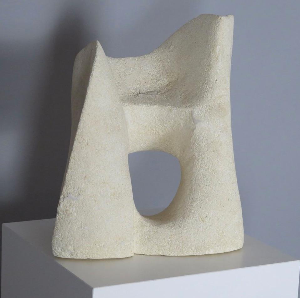Minimalist Abstract Plaster Sculpture For Sale