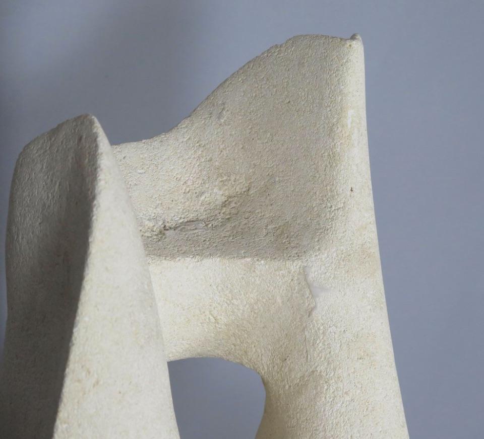 Abstract Plaster Sculpture For Sale 1