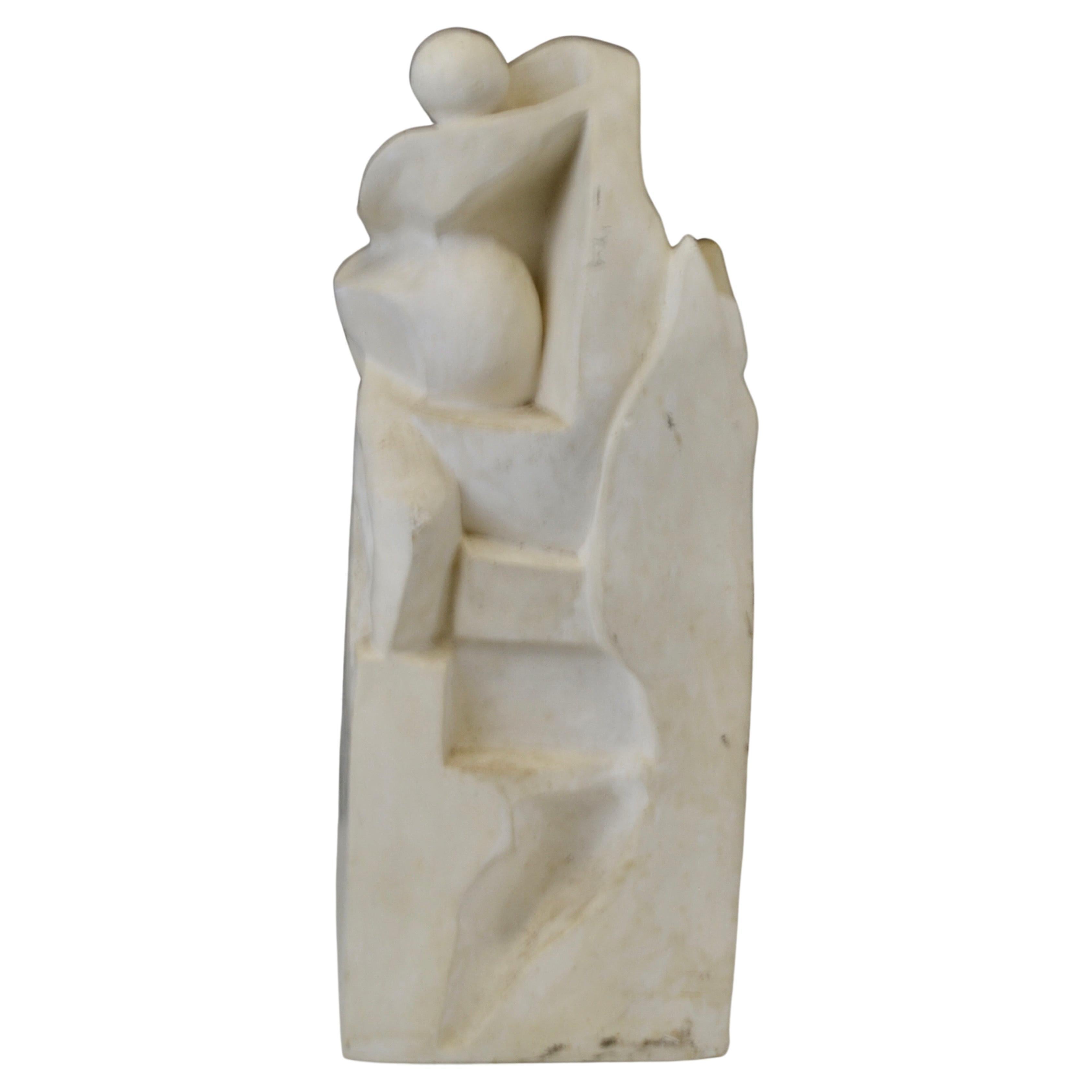 Hollywood Regency Abstract plaster sculpture from the 1950s with a French origin. For Sale